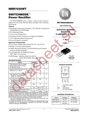 MBR7030WT datasheet  